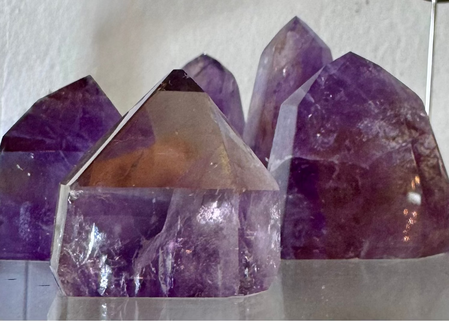 These crystal points crystals marry the best of both Amethyst AND Citrine. While supplies last!